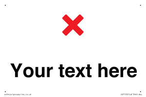 Custom plain background, red cross sign